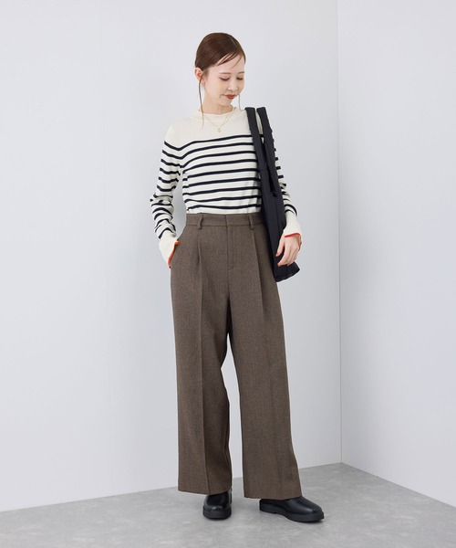ROPE' PICNIC（ロペピクニック）の「【3サイズ展開】裏起毛スリートーンツイードパンツ（その他パンツ・レディース・チャコールグレー/ダークブラウン・36/38/40）」の10枚目の写真