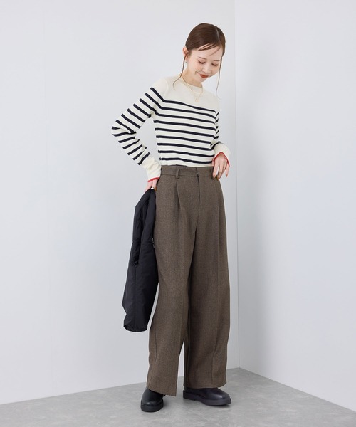 ROPE' PICNIC（ロペピクニック）の「【3サイズ展開】裏起毛スリートーンツイードパンツ（その他パンツ・レディース・チャコールグレー/ダークブラウン・36/38/40）」の11枚目の写真