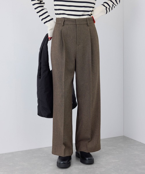 ROPE' PICNIC（ロペピクニック）の「【3サイズ展開】裏起毛スリートーンツイードパンツ（その他パンツ・レディース・チャコールグレー/ダークブラウン・36/38/40）」の12枚目の写真