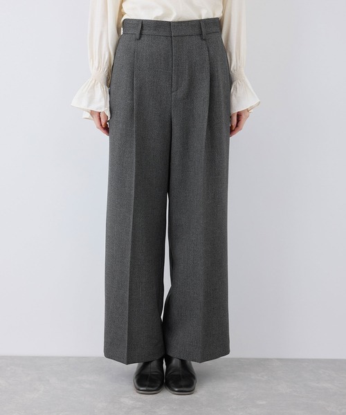 ROPE' PICNIC（ロペピクニック）の「【3サイズ展開】裏起毛スリートーンツイードパンツ（その他パンツ・レディース・チャコールグレー/ダークブラウン・36/38/40）」の14枚目の写真