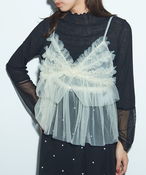 セール】【MAISON BREEZE reveur】チュールキャミビスチェ trc