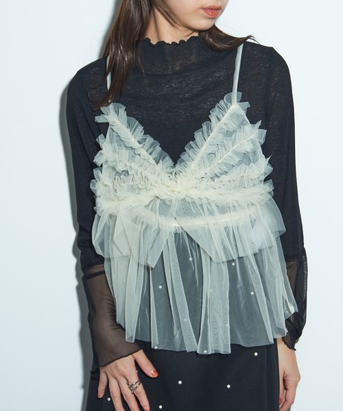 セール】【MAISON BREEZE reveur】チュールキャミビスチェ trc