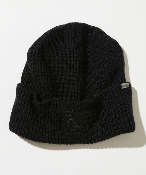 NAUTICA（ノーティカ）の「NAUTICA/ノーティカ Nylon Lambswool Beanie/ナイロン ラムウール ビーニー（ニットキャップ/ビーニー・メンズ・ブラック/ネイビー・ﾌﾘ-）」の2枚目の写真