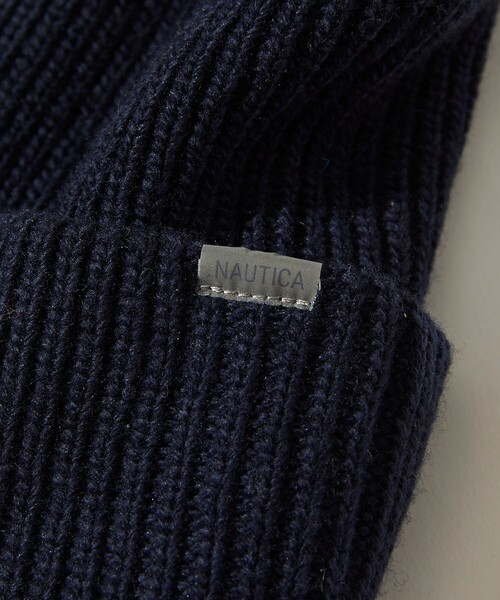 NAUTICA（ノーティカ）の「NAUTICA/ノーティカ Nylon Lambswool Beanie/ナイロン ラムウール ビーニー（ニットキャップ/ビーニー・メンズ・ブラック/ネイビー・ﾌﾘ-）」の6枚目の写真