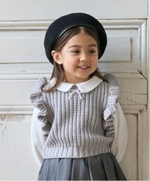 【リンク】パールリボン付ニットベスト(キッズ)