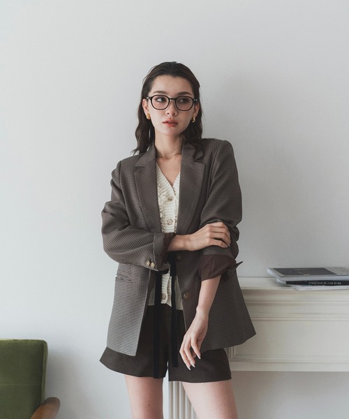 RANCLIC（ランクリック）の「single-breasted ribbon blazer【RC】（テーラードジャケット・レディース・ダークブラウン・FREE）」の9枚目の写真