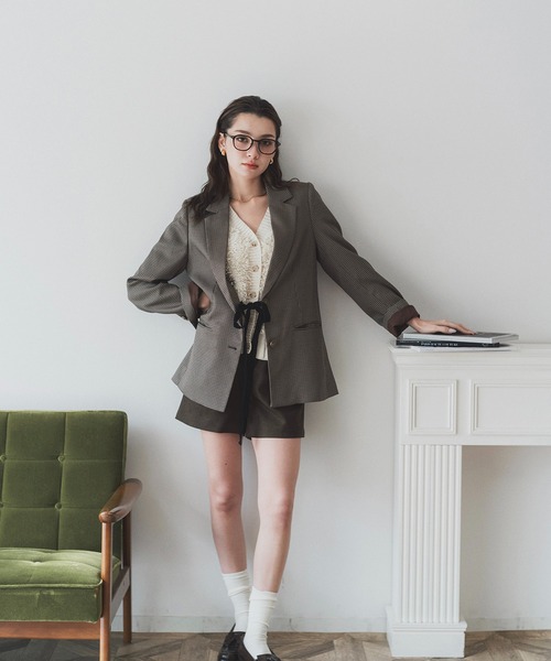 RANCLIC（ランクリック）の「single-breasted ribbon blazer【RC】（テーラードジャケット・レディース・ダークブラウン・FREE）」の11枚目の写真