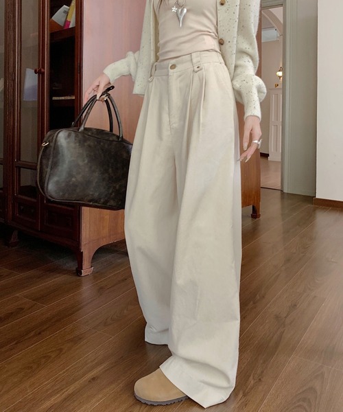 セール】コーデュロイタックワイドパンツ（その他パンツ）｜LYEON