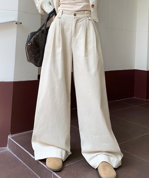 セール】コーデュロイタックワイドパンツ（その他パンツ）｜LYEON