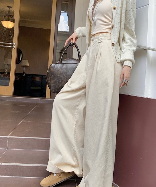 コーデュロイタックワイドパンツ（その他パンツ）｜LYEON（リヨン）の