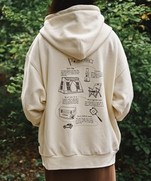 S'more gear illustration full zip hoodie スモギアイラストレーションフルジップフーディー (AW)