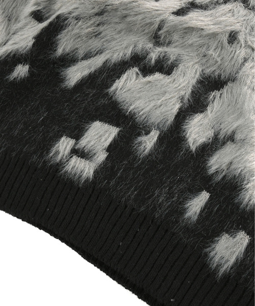 neos（ネオス）の「【neos】ルーズシルエット Vネック ライン シャギー グラデーション ニット プルオーバー（ニット/セーター・メンズ・グレー/ホワイト・X-LARGE/LARGE/MEDIUM）」の15枚目の写真