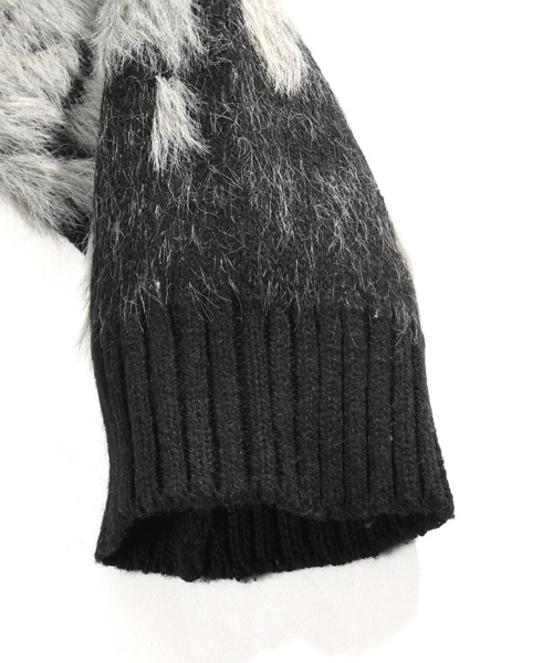 neos（ネオス）の「【neos】ルーズシルエット Vネック ライン シャギー グラデーション ニット プルオーバー（ニット/セーター・メンズ・グレー/ホワイト・X-LARGE/LARGE/MEDIUM）」の14枚目の写真