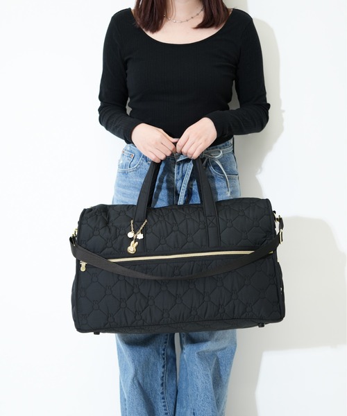 Miffy（ ミッフィー）の「【miffy/ミッフィー】 チャーム付き ボストンバッグ（ボストンバッグ・レディース・ブラック/アイボリー/グレイッシュベージュ・FREE）」の8枚目の写真