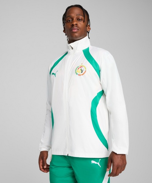 PUMA プーマ メンズ サッカー セネガル プレマッチ ウーブン ジャケット（ブルゾン）｜PUMA（プーマ）