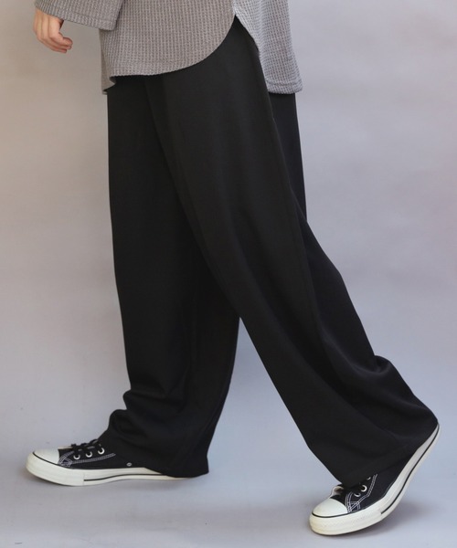 8(eight)(エイト)の「ワイドカーブパンツ(スラックス・メンズ・ブラック/グレー・MEDIUM/LARGE/X-LARGE)」の2枚目の写真