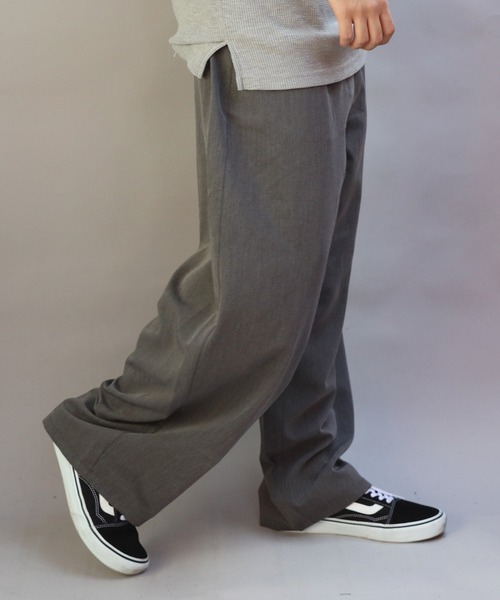 8(eight)(エイト)の「ワイドカーブパンツ(スラックス・メンズ・ブラック/グレー・MEDIUM/LARGE/X-LARGE)」の5枚目の写真