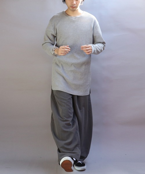 8(eight)(エイト)の「ワイドカーブパンツ(スラックス・メンズ・ブラック/グレー・MEDIUM/LARGE/X-LARGE)」の7枚目の写真