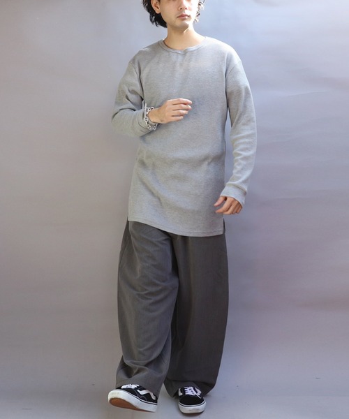 8(eight)(エイト)の「ワイドカーブパンツ(スラックス・メンズ・ブラック/グレー・MEDIUM/LARGE/X-LARGE)」の9枚目の写真