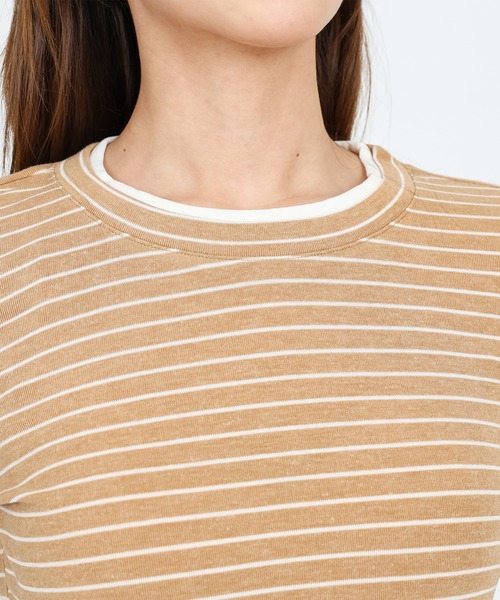 SUWDEE(スーディー)の「layered style border long sleeve tops(Tシャツ/カットソー・レディース・イエロー/ダークグレー/ホワイト・FREE)」の11枚目の写真