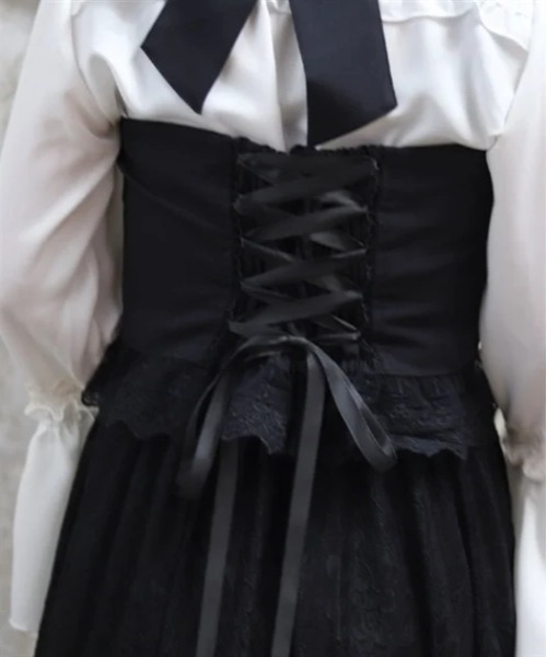 axes femme（アクシーズファム）の「コルセット風フリルビスチェ（ベスト・レディース・クリーム/ブラック・FREE）」の15枚目の写真