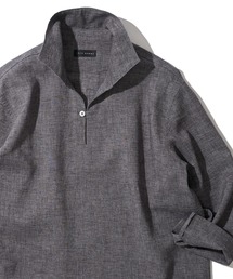 展開店舗限定 ハードマンリネン / Herdmans Linen 7分袖カプリシャツ / スキッパーシャツ