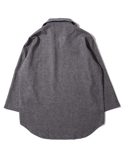 TETE HOMME（テットオム）の「展開店舗限定 ハードマンリネン / Herdmans Linen 7分袖カプリシャツ / スキッパーシャツ（シャツ/ブラウス・メンズ・ダークネイビー/カーキ/ホワイト/ブラック/ネイビー/ベージュ/ブルー・LARGE/MEDIUM/X-LARGE）」の13枚目の写真