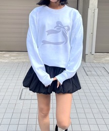 【軽量】でかリボンシルエットトレーナー スウェット