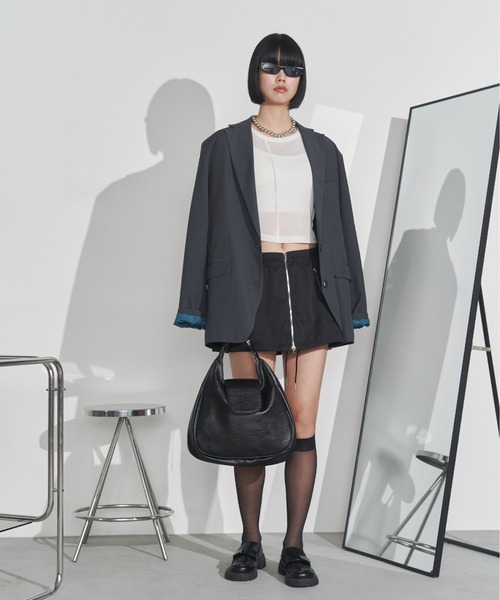 Solace（ソレイス）の「フェイクレザーラウンドトートバッグ（トートバッグ・レディース・ブラック/ブラウン・FREE）」の19枚目の写真