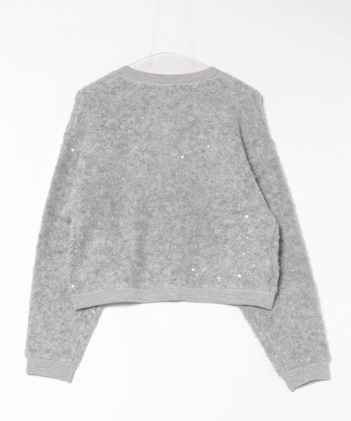 Gready Brilliant（グレディブリリアン）の「ブークレスパンコールカーディガン（カーディガン/ボレロ・レディース・ライトグレー/アイボリー・FREE）」の3枚目の写真