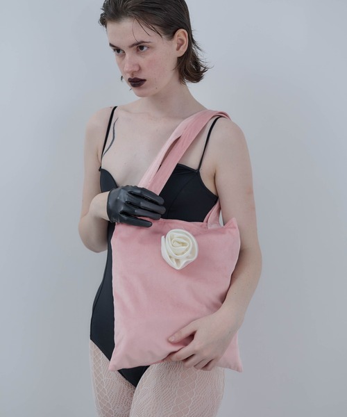 Rose velvet tote bag（トートバッグ）｜Carmelo（カーメロ）