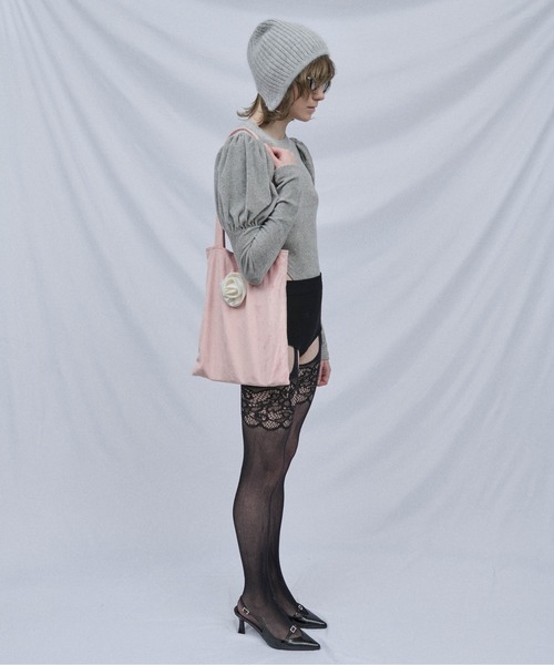 Carmelo（カーメロ）の「Rose velvet tote bag（トートバッグ・レディース・ブラック/ピンク・FREE）」の22枚目の写真