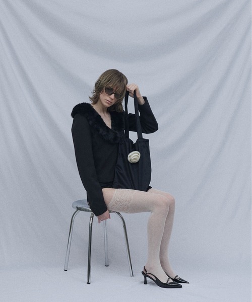 Carmelo（カーメロ）の「Rose velvet tote bag（トートバッグ・レディース・ブラック/ピンク・FREE）」の16枚目の写真