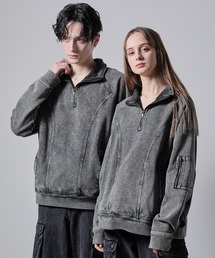 【関税込み】Solid Homme グレー ハーフジップ スウェットシャツ 紳士 ハーフジップスウェットシャツ | 無印良品
