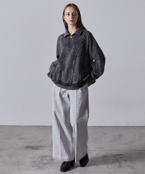 【CLEL】ヘビーウェイト ヴィンテージデザインハーフジップ L CLEL】Heavy Weight Vintage Design Half Zip/ヘビーウェイト