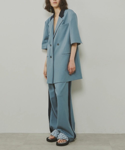 LA BELLE ETUDE（ラベルエチュード）の「サイドラインリラックスワイドスラックス（スラックス・レディース・ライトブルー/グレー/ベージュ・1/0）」の3枚目の写真