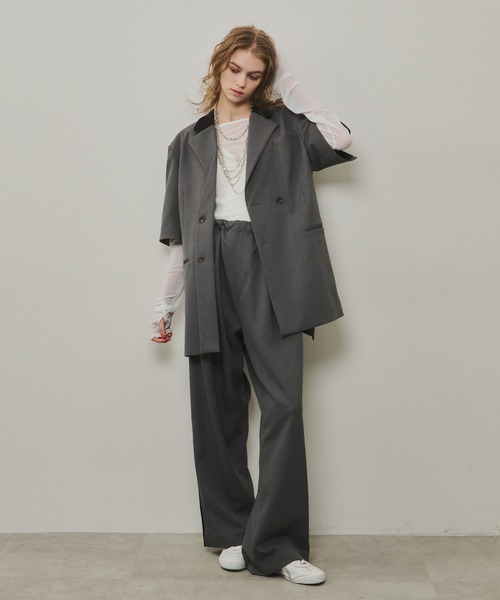 LA BELLE ETUDE（ラベルエチュード）の「サイドラインリラックスワイドスラックス（スラックス・レディース・ライトブルー/グレー/ベージュ・1/0）」の5枚目の写真