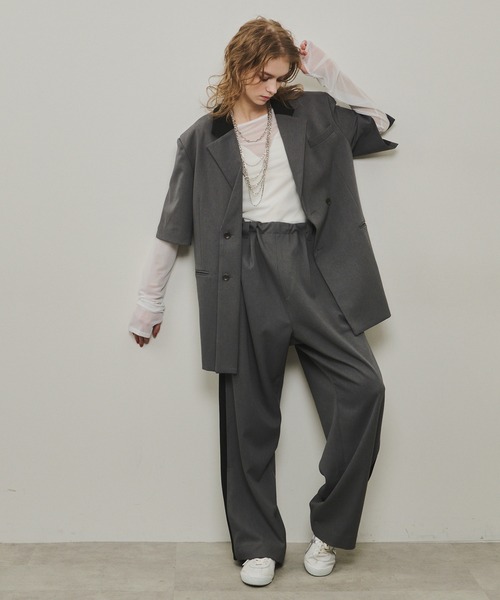 LA BELLE ETUDE（ラベルエチュード）の「サイドラインリラックスワイドスラックス（スラックス・レディース・ライトブルー/グレー/ベージュ・1/0）」の12枚目の写真