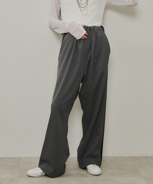 LA BELLE ETUDE（ラベルエチュード）の「サイドラインリラックスワイドスラックス（スラックス・レディース・ライトブルー/グレー/ベージュ・1/0）」の14枚目の写真