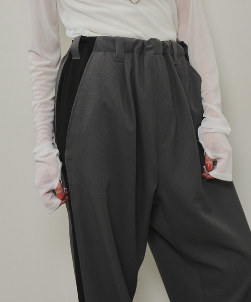 LA BELLE ETUDE（ラベルエチュード）の「サイドラインリラックスワイドスラックス（スラックス・レディース・ライトブルー/グレー/ベージュ・1/0）」の17枚目の写真