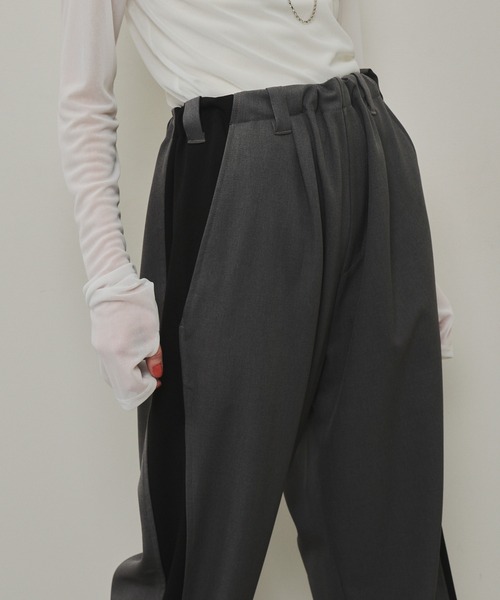 LA BELLE ETUDE（ラベルエチュード）の「サイドラインリラックスワイドスラックス（スラックス・レディース・ライトブルー/グレー/ベージュ・1/0）」の18枚目の写真