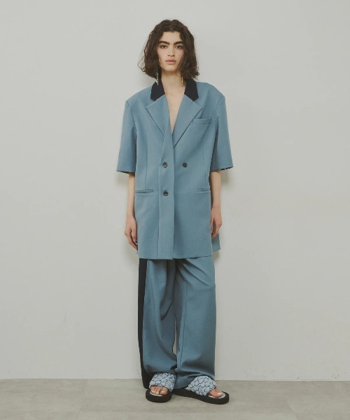 LA BELLE ETUDE（ラベルエチュード）の「サイドラインリラックスワイドスラックス（スラックス・レディース・ライトブルー/グレー/ベージュ・1/0）」の6枚目の写真