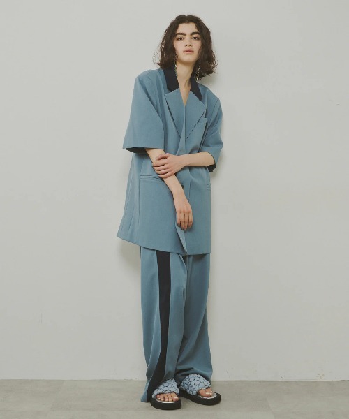 LA BELLE ETUDE（ラベルエチュード）の「サイドラインリラックスワイドスラックス（スラックス・レディース・ライトブルー/グレー/ベージュ・1/0）」の19枚目の写真