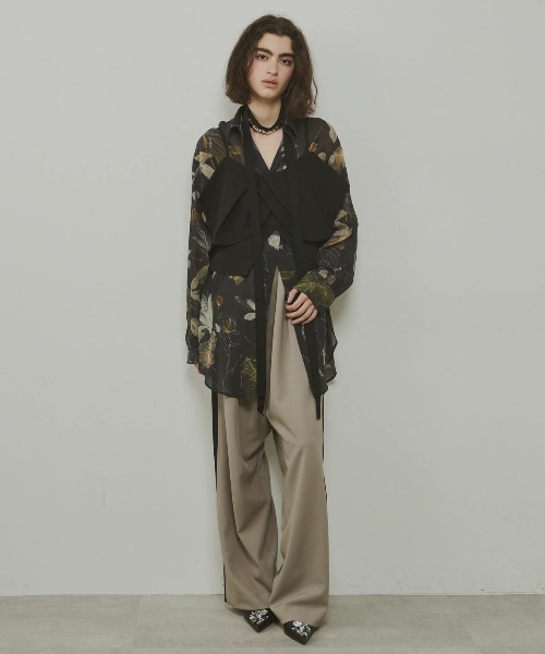 LA BELLE ETUDE（ラベルエチュード）の「サイドラインリラックスワイドスラックス（スラックス・レディース・ライトブルー/グレー/ベージュ・1/0）」の4枚目の写真