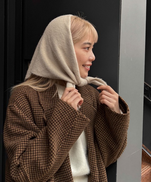 McCoy'sブラウン ニットスカーフ CANAL JEAN（キャナルジーン）の「diggity トライアングルニット