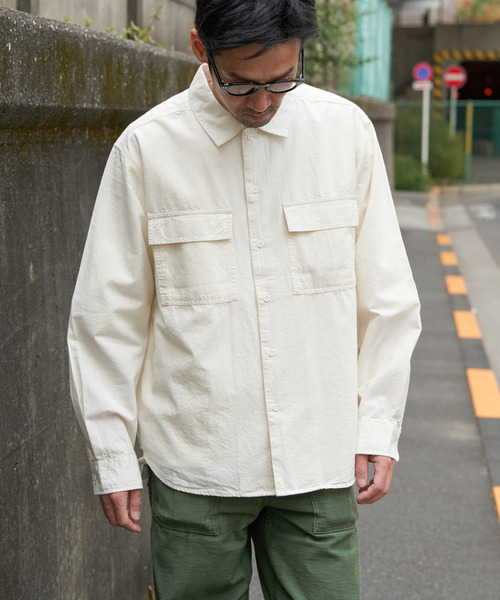 VENCEEXCHANGE（ヴァンスエクスチェンジ）の「シャンブレーオーバーシャツ（シャツ/ブラウス・メンズ・ブルー/ブラック/アイボリー・L/M）」の2枚目の写真