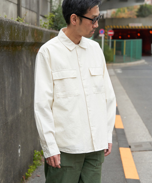 VENCEEXCHANGE（ヴァンスエクスチェンジ）の「シャンブレーオーバーシャツ（シャツ/ブラウス・メンズ・ブルー/ブラック/アイボリー・L/M）」の21枚目の写真