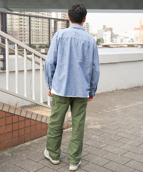 VENCEEXCHANGE（ヴァンスエクスチェンジ）の「シャンブレーオーバーシャツ（シャツ/ブラウス・メンズ・ブルー/ブラック/アイボリー・L/M）」の5枚目の写真