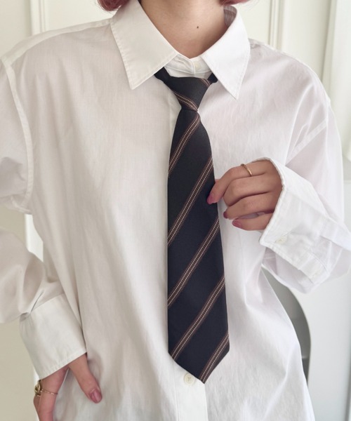 SOLLON.（ソルロン）の「アソートネクタイ（ネクタイ・レディース・グレー/ブラック/ブラウン系その他/ブラウン/レッド/ネイビー・FREE）」の4枚目の写真