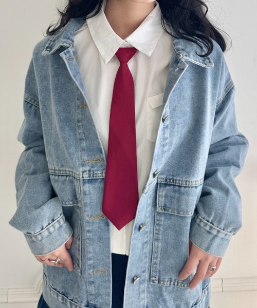 SOLLON.（ソルロン）の「アソートネクタイ（ネクタイ・レディース・グレー/ブラック/ブラウン系その他/ブラウン/レッド/ネイビー・FREE）」の6枚目の写真